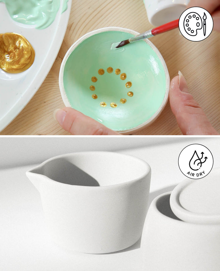 Porcelain Modeling Clay, Modeling Clay, White, 12.8 x 12.8 x 6 cm, 500 g