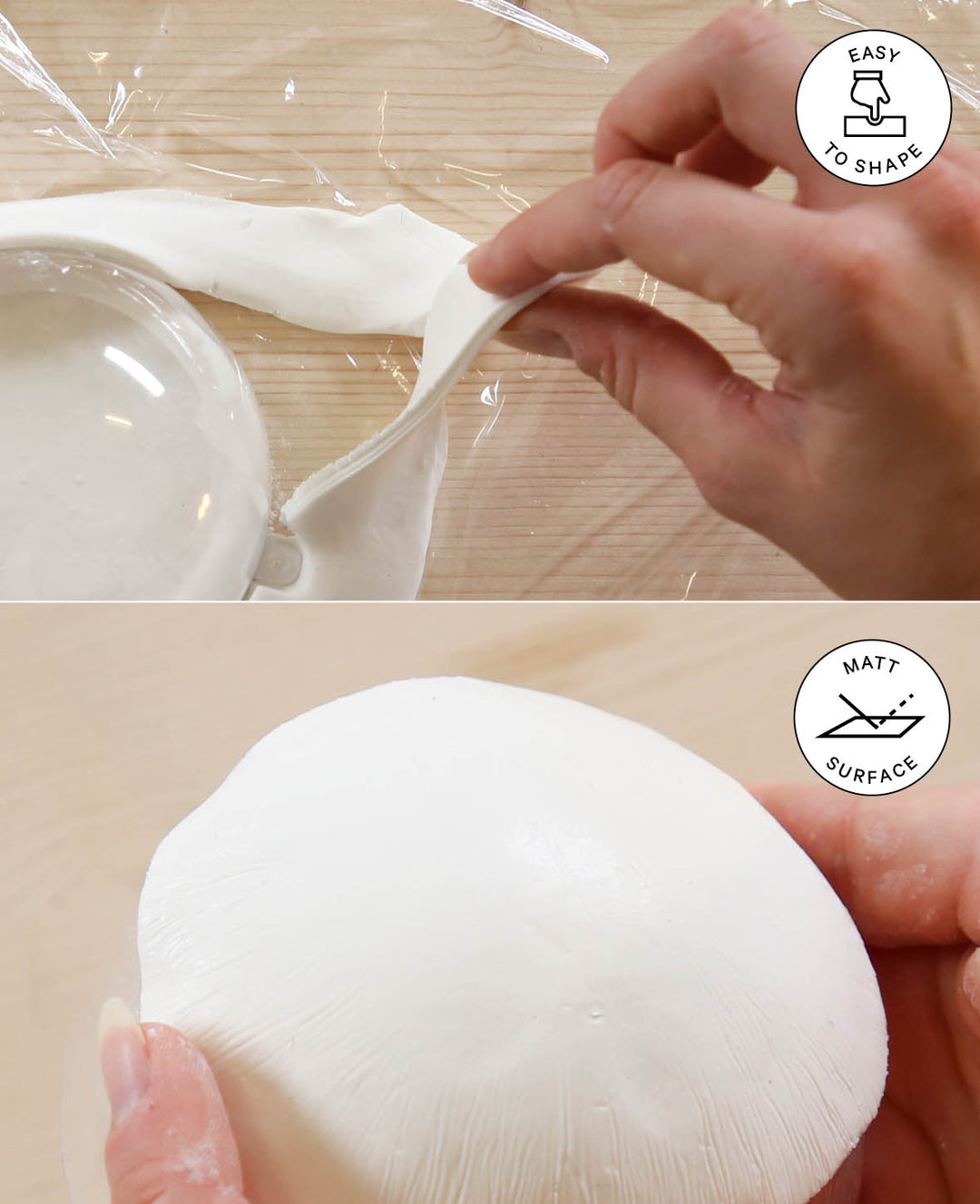 Porcelain Modeling Clay, Modeling Clay, White, 12.8 x 12.8 x 6 cm, 500 g