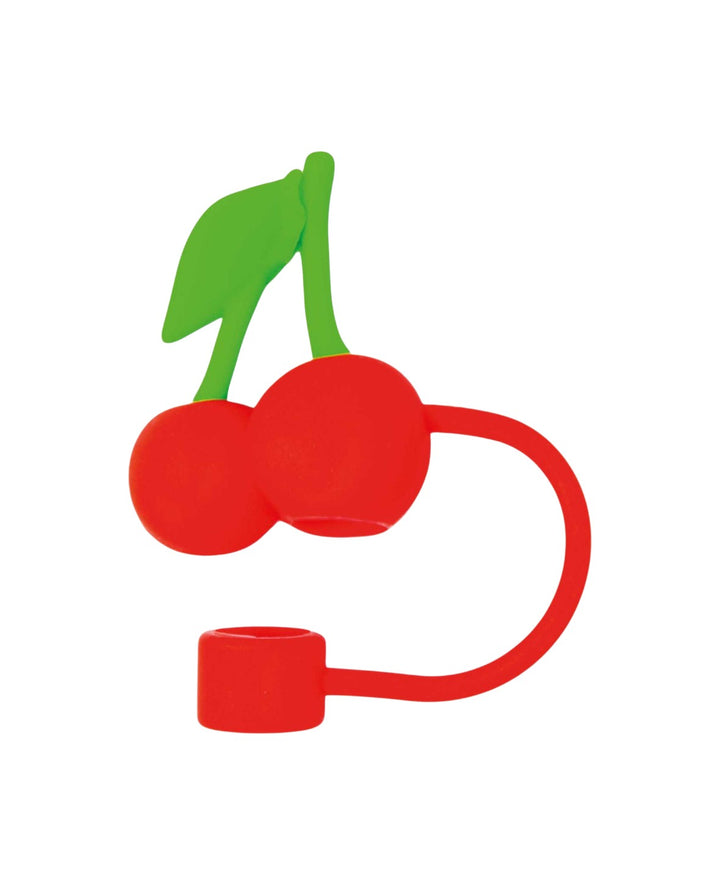 Cache-Paille en silicone cerise – Compatible avec les gobelets Stanley, rouge/vert