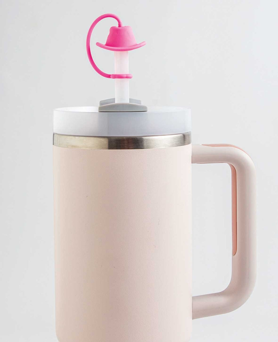 Silicone Straw Cover Cap Pink – Compatible with Stanley Tumblers, Pink