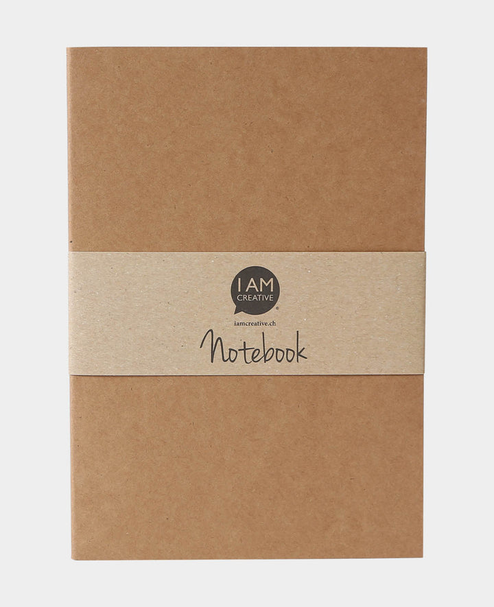 Notebook, natural, A5, with squared pages, brown, 60 sheets