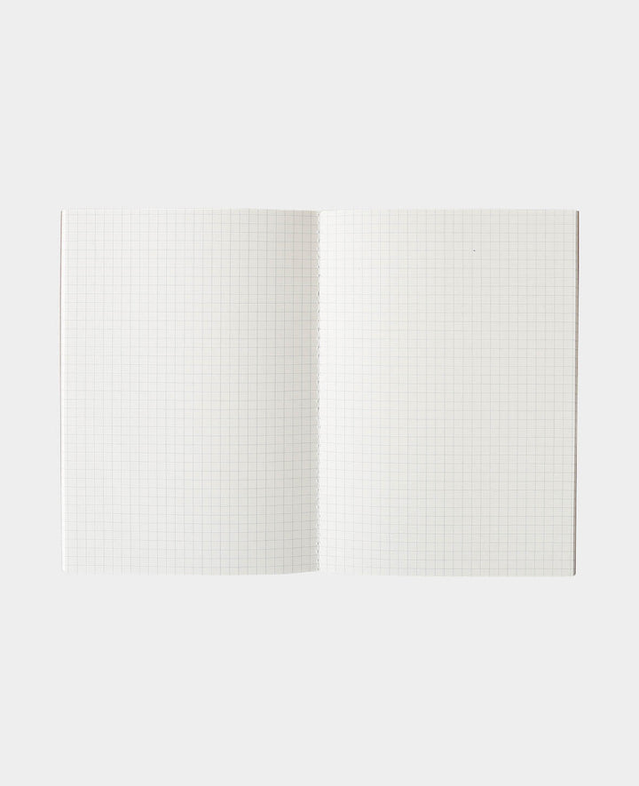Notebook, natural, A5, with squared pages, brown, 60 sheets
