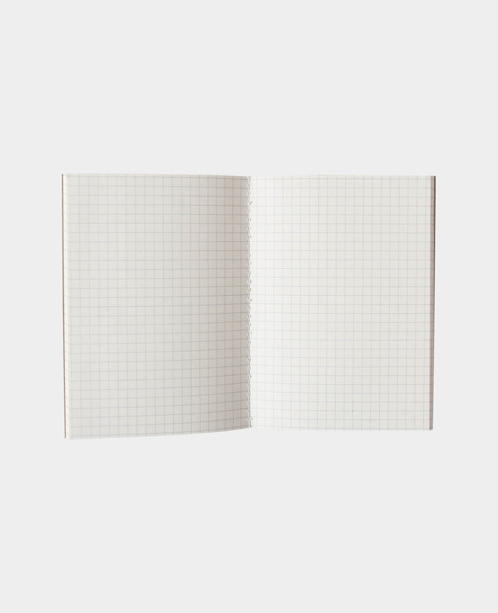 Notebook natur, A6, mit karierten Blättern, Braun, 60 Blatt