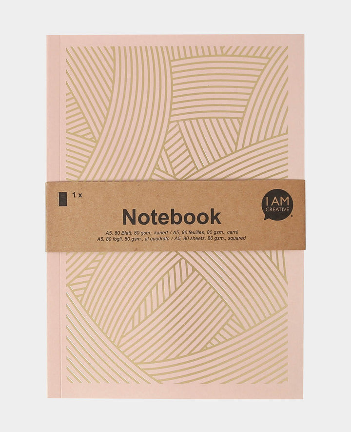 Notebook, A5, with squared pages, Old Rose, 80 sheets