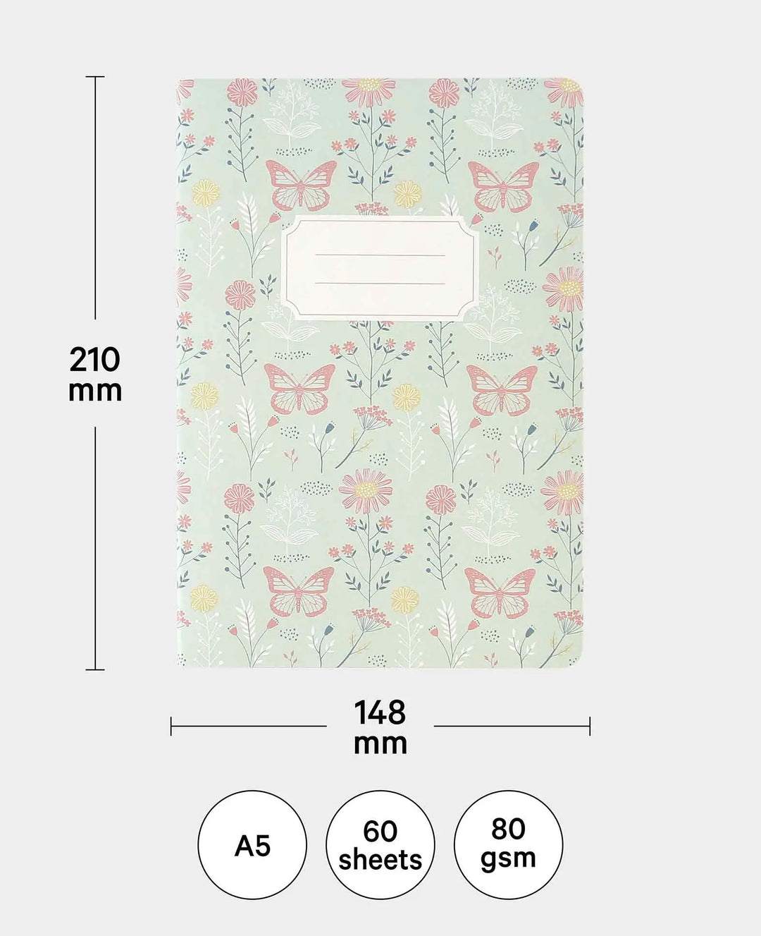 Cahier, vert, A5, 60 pages