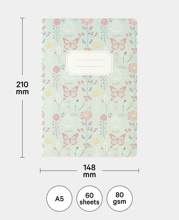 Cahier, vert, A5, 60 pages