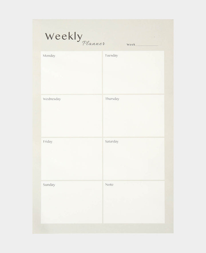 Weekly Planner Green, Weekly Planner Paper Pad with Extra Field for Notes and Detachable Sheets, 14 x 21 cm, 80 Sheets