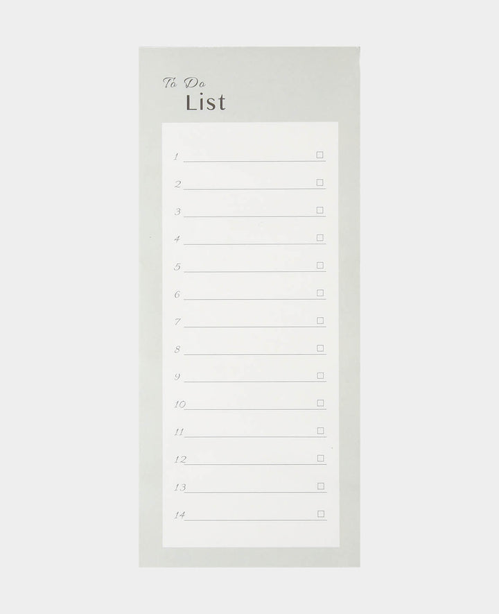 Green To Do List, Notepad with numbered task list and extra checkbox, removable sheets, 9 x 21 cm, 80 sheets