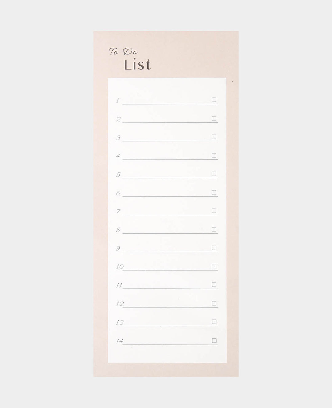 To Do Liste Rosa, Notizblock mit nummerierter Aufgabenliste und Extrafeld zum Abhaken, Blätter können herausgelöst werden 9 x 21 cm, 80 Blätter