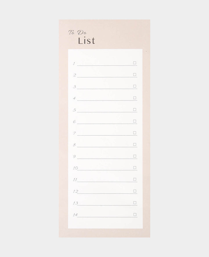 To Do Liste Rosa, Notizblock mit nummerierter Aufgabenliste und Extrafeld zum Abhaken, Blätter können herausgelöst werden 9 x 21 cm, 80 Blätter
