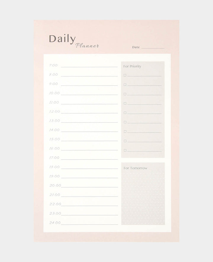 Daily Planner / Daily Planner, Pink, 14 x 21 cm, 80 Sheets