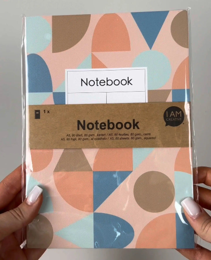 Carnet de notes, A5, feuilles quadrillées, rose, 80 g/m², 148 x 210 mm, 80 feuilles