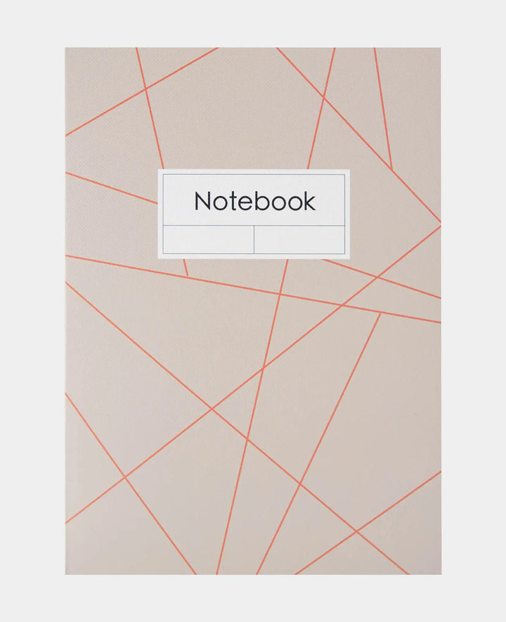 Notebook, A5, Squared Notebook, grey/red, 80 gsm, 148 x 210 mm, 80 sheets