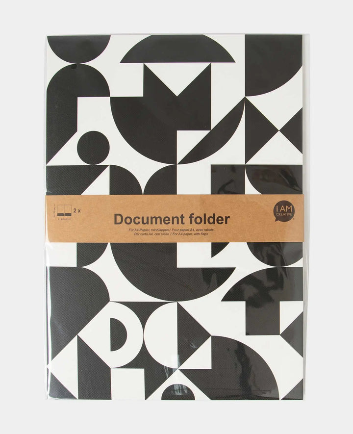 Document wallet A4, black/white, 22 x 31 cm, 2 pieces
