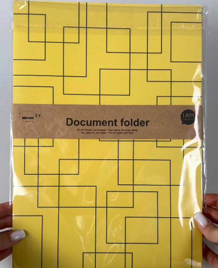 Document Wallets A4, yellow, 22 x 31 cm, 2 pieces