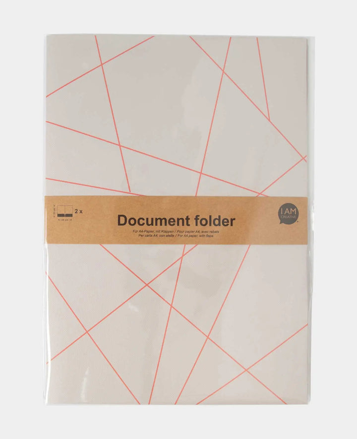 Document Wallet A4, grey/red, 22 x 31 cm, 2 pieces