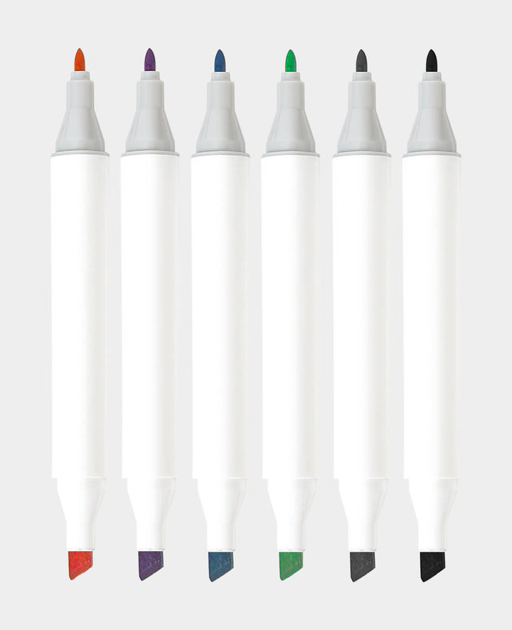 Dual Tip Markers, 6 pcs.