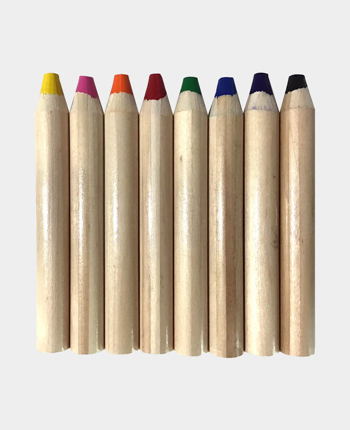 Farbstifte Jumbo aus Holz für Kinder, 8 Stk.