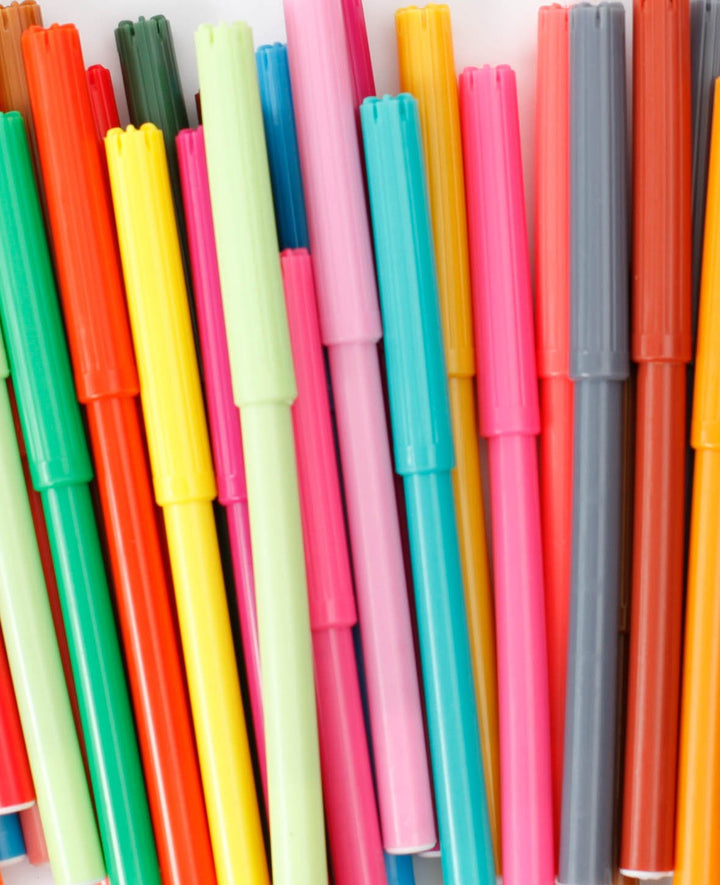 Felt tip pens in a box, children&