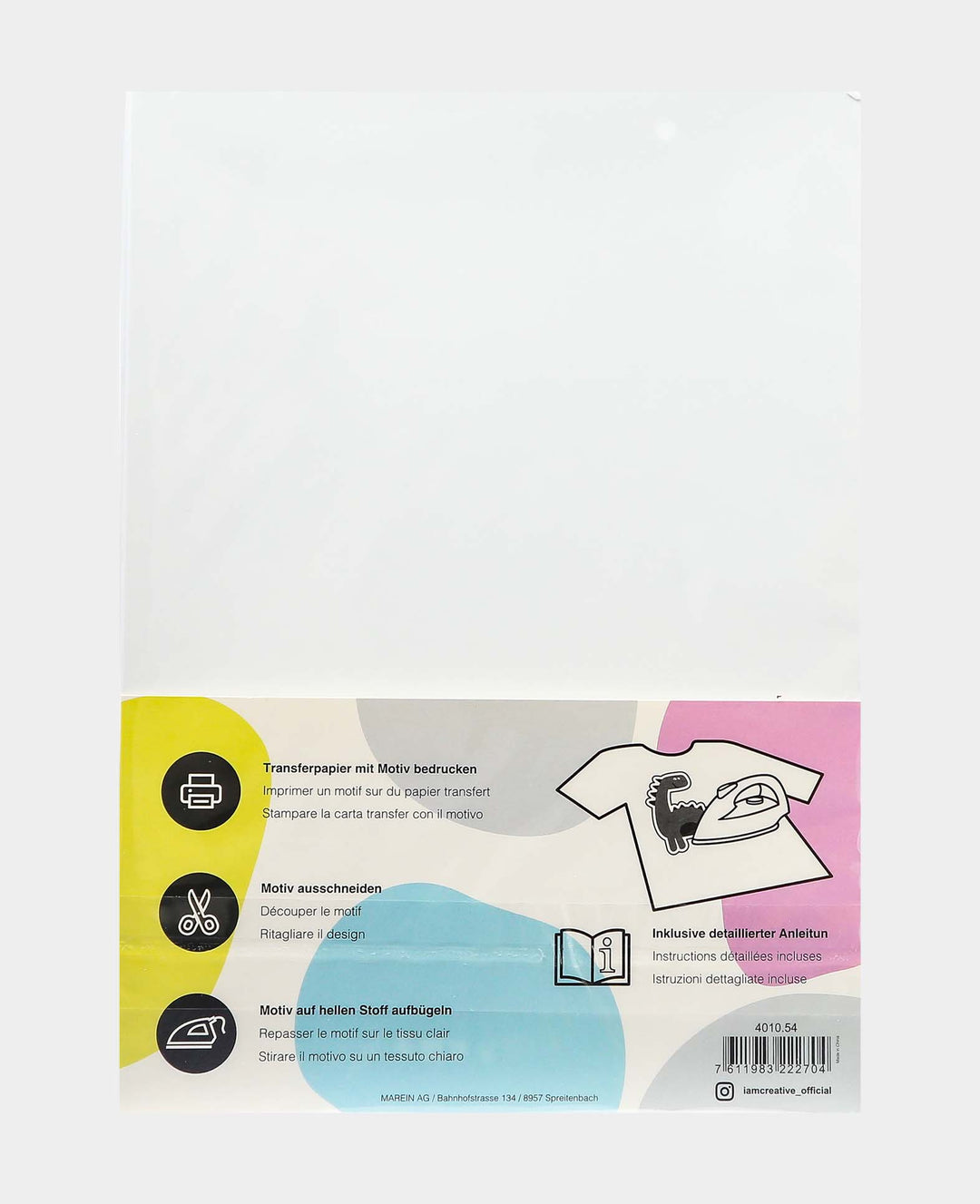 Transfer paper, A4, 21 x 29.7 cm, 5 pieces