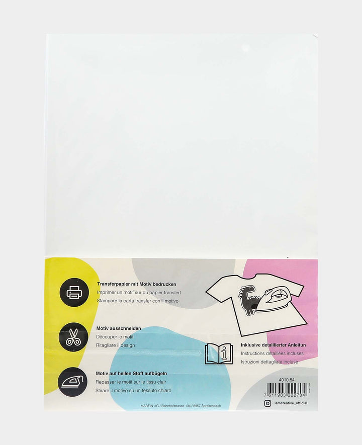 Transfer paper, A4, 21 x 29.7 cm, 5 pieces