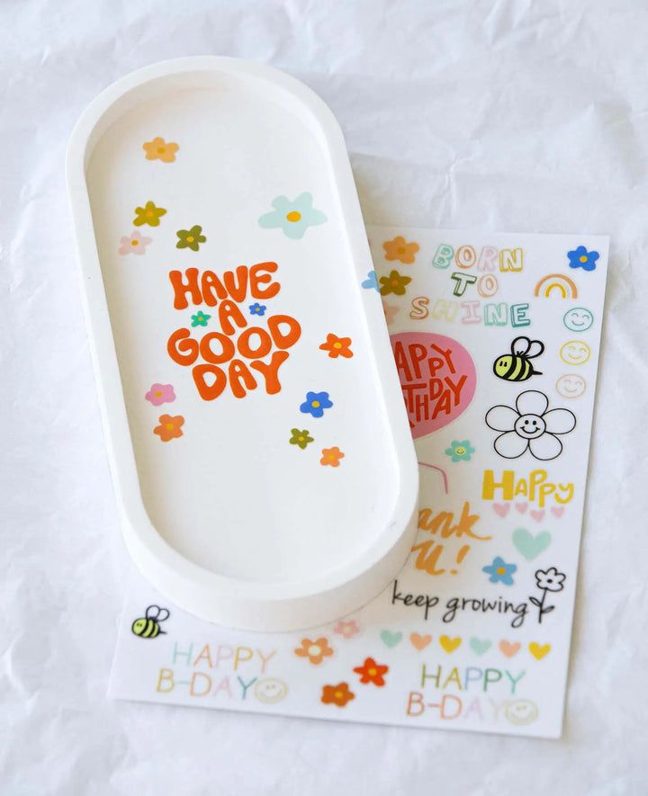 Rub-On Sticker Geburtstag, Bunt, 14.5 x 21 cm (A 5), 1 Blatt