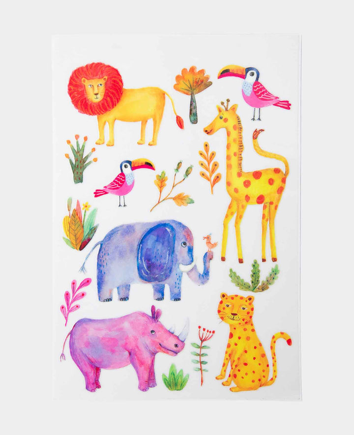 Rub-on Sticker Dschungel, Transferaufkleber, 12 x 17.7 cm, 1 Bogen