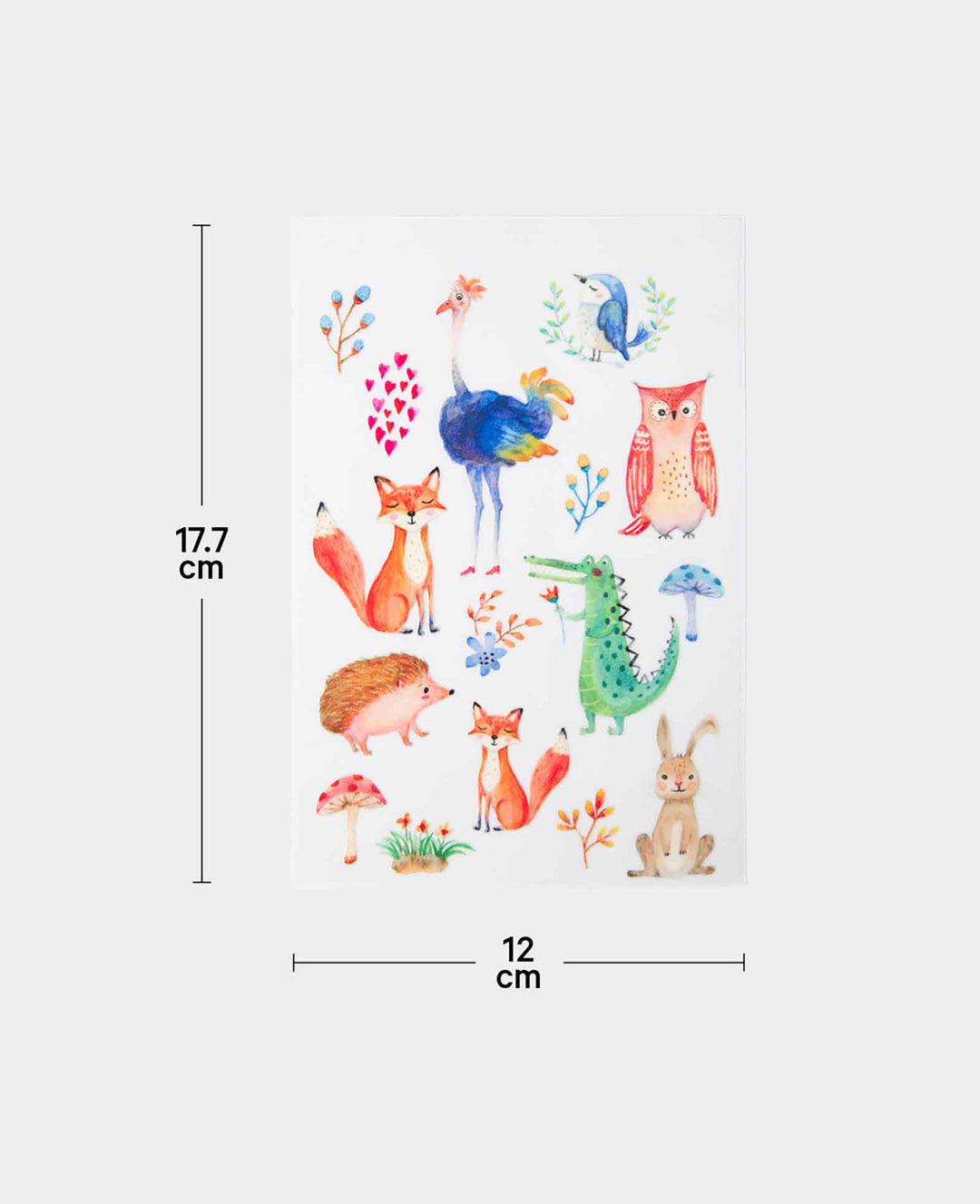 Stickers à frotter Zoo, décalcomanies, 12 x 17.7 cm, 1 feuille