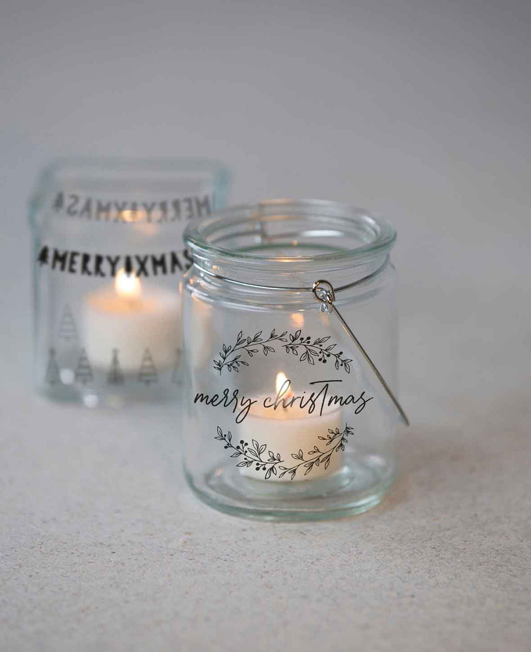Waterslide Decal X-Mas I, A4 (21 x 29.7 cm), Candle Tattoos with Christmas Motifs, transparent with print
