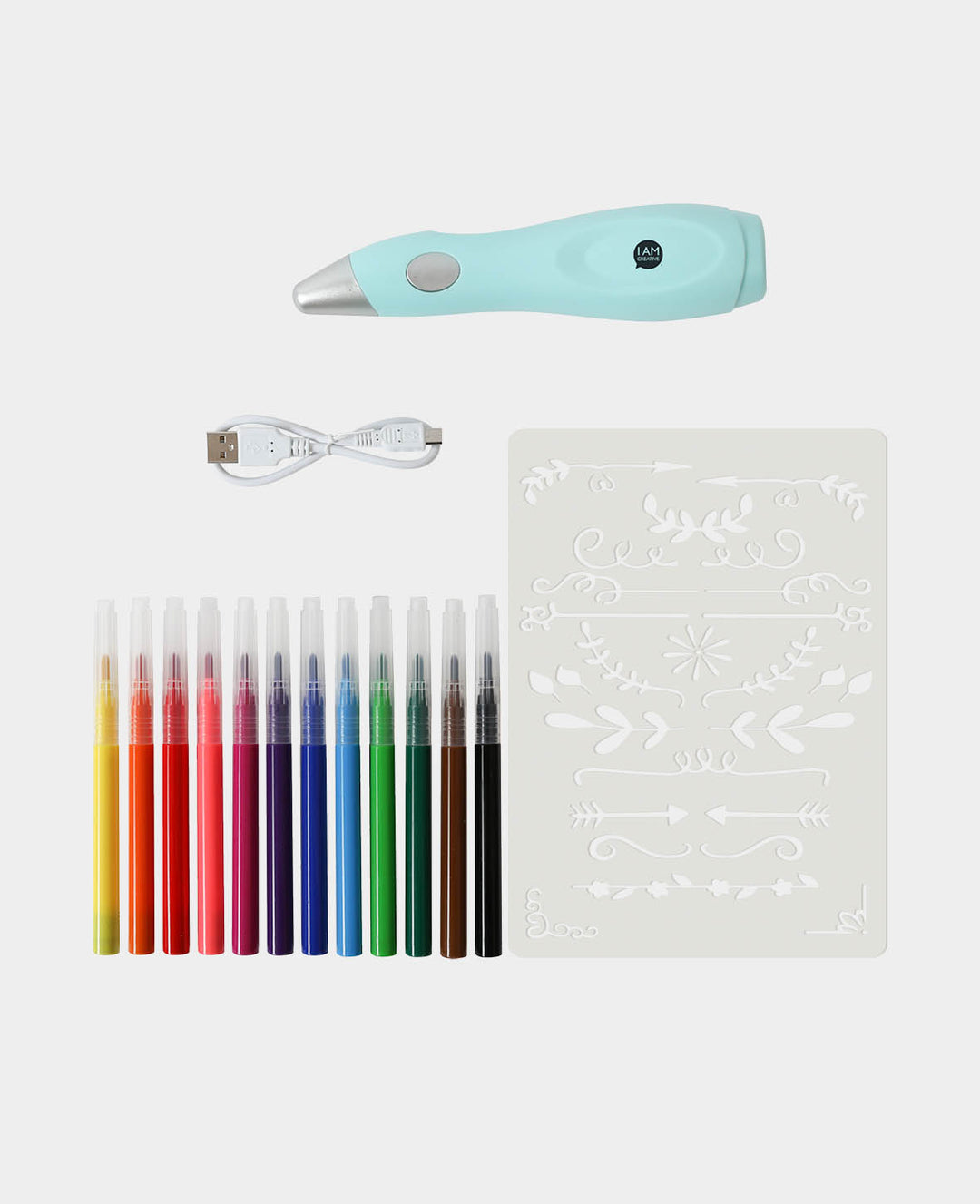 Kit aérographe, 15 pces, avec stylos