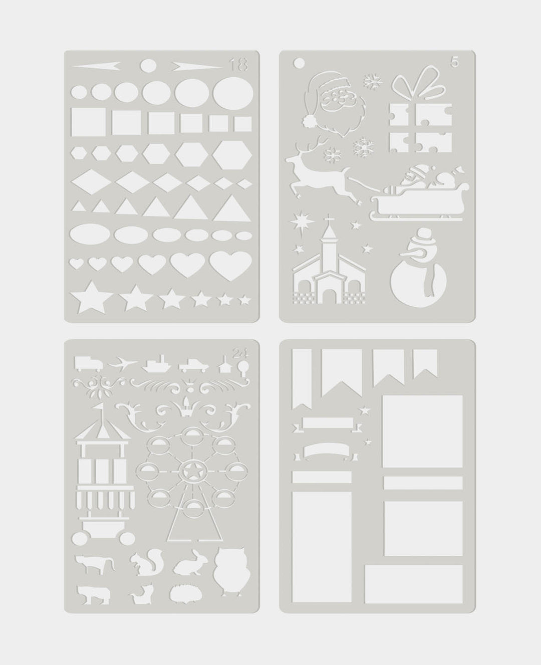 Set de pochoirs Set 2, 4 pièces