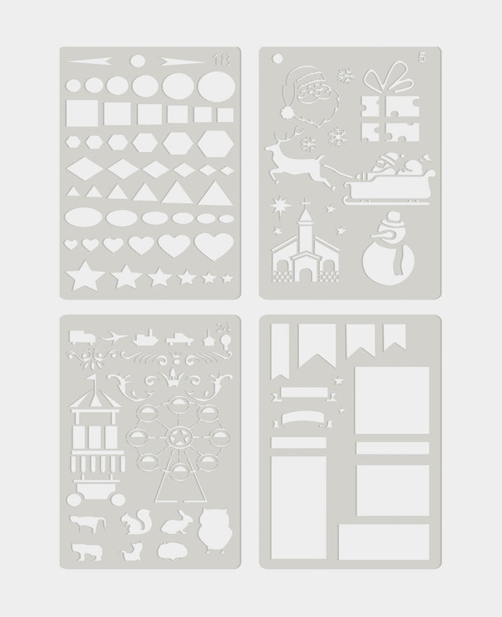 Set de pochoirs Set 2, 4 pièces