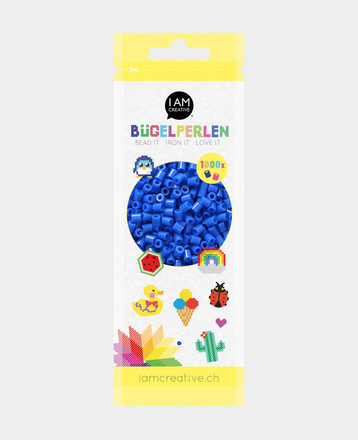 Iron-on beads in a bag, dark blue, ø 5 mm, 1,000 pieces