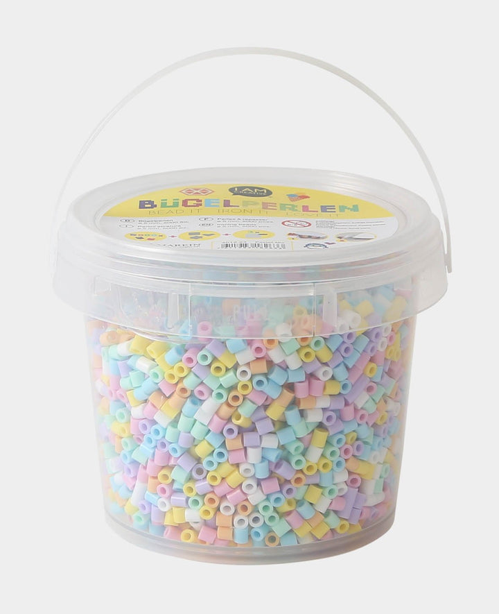 Bügelperlen im Eimer, Pastell-Mix, 5&