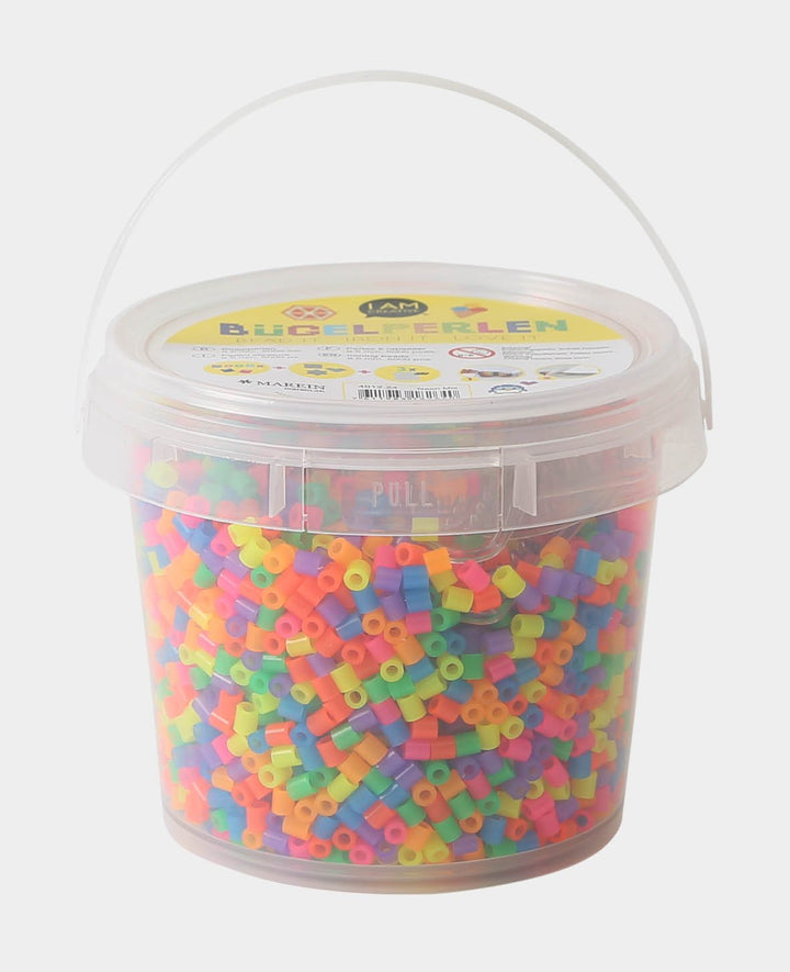 Perles à repasser en pot, assortiment néon, 5 000 pièces