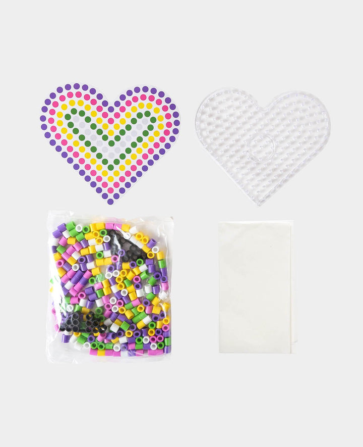XL Bügelperlen Set Herz, ø 10 mm, 254 teilig