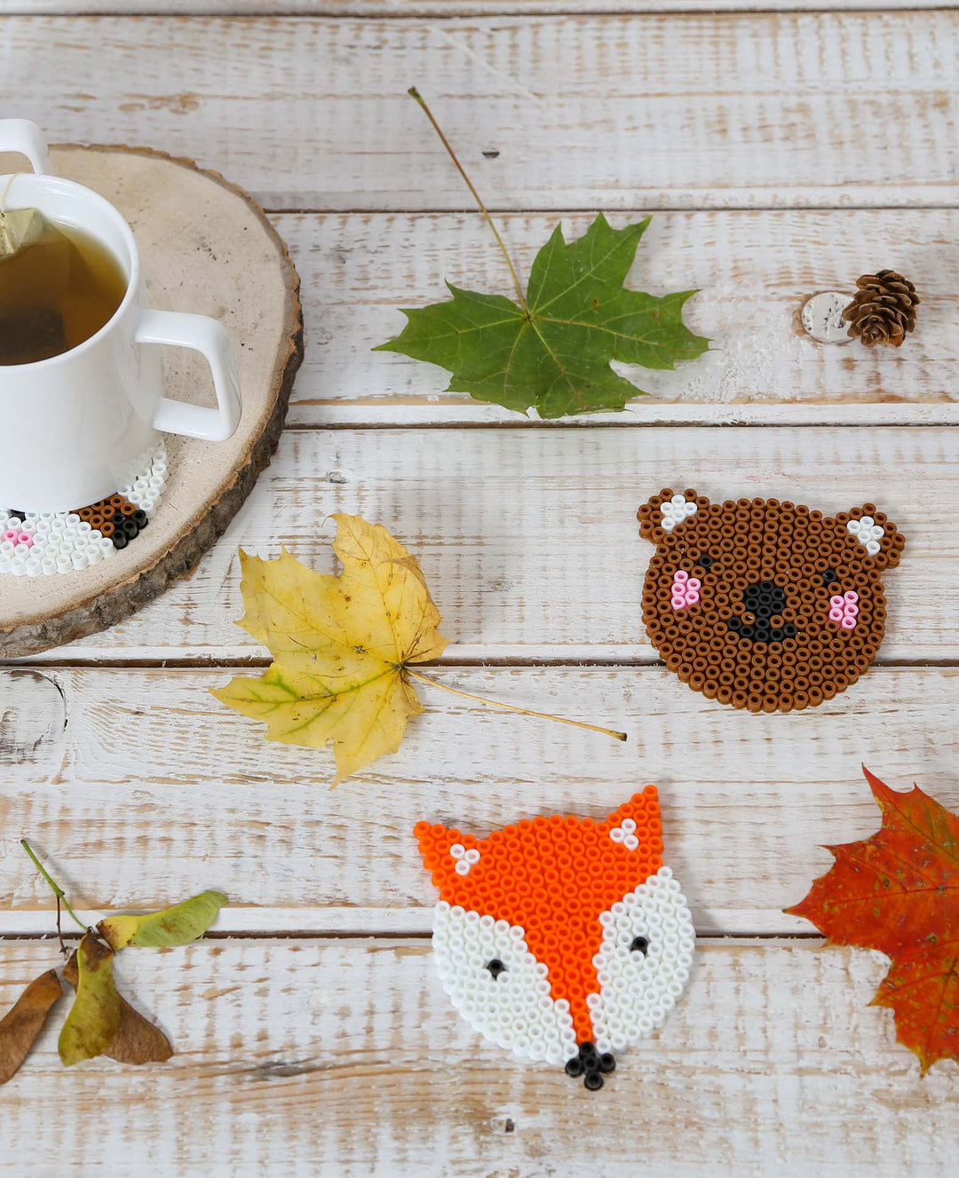 XL Bügelperlen im Eimer, Neon-Mix, ø 9 mm, 600 Stück