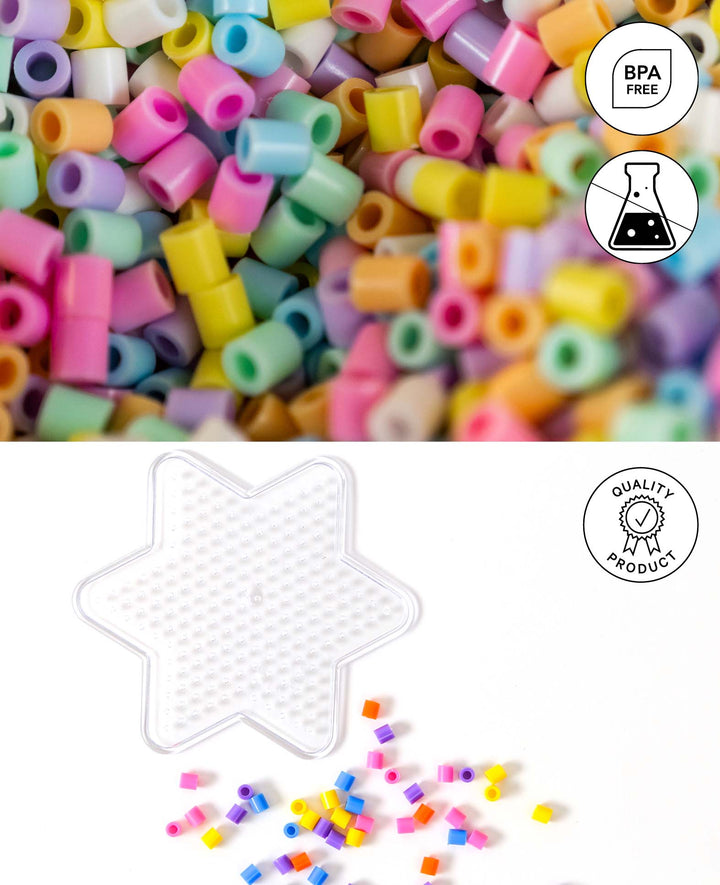 Bügelperlen im Eimer, Pastell-Mix, 5&