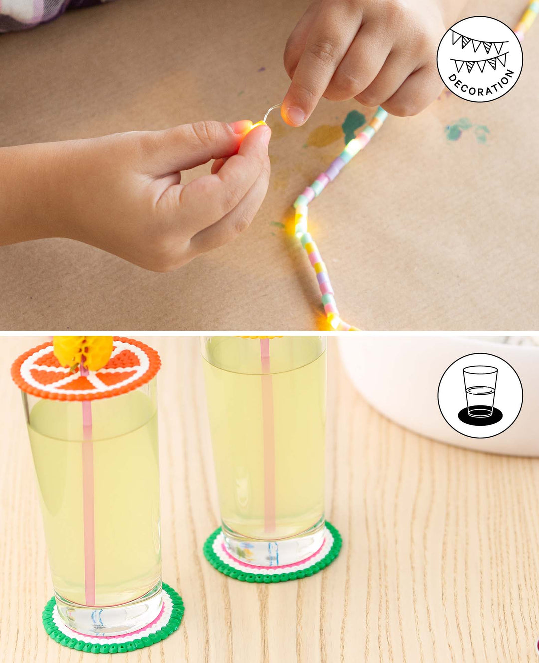 Bügelperlen im Eimer, Pastell-Mix, 5&