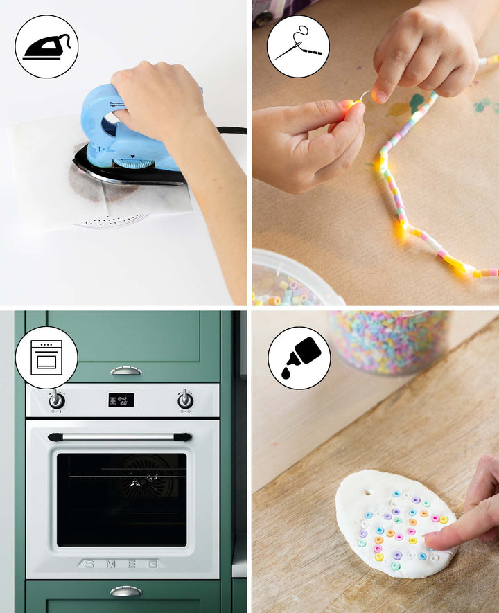 Perles à repasser en sachet, orange, ø 5 mm, 1&