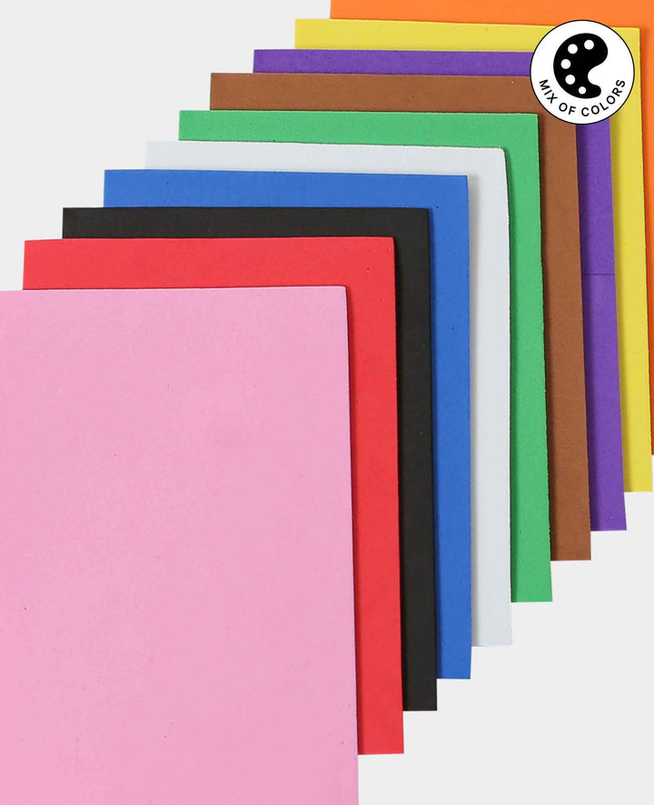 Foam Rubber Set A6, Coloured, 2mm x 30 x 40 cm, 10 Pieces