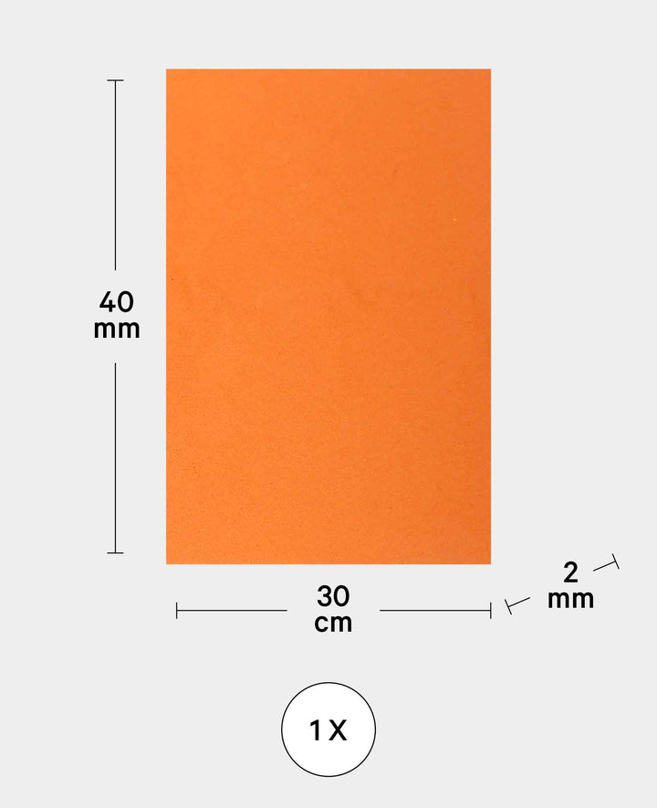 Moosgummi, Braun, 2mm x 30 x 40 cm, 1 Stück
