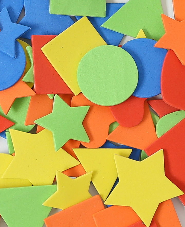 Foam rubber sticker figures, ø 3-4 cm, 90 pcs.