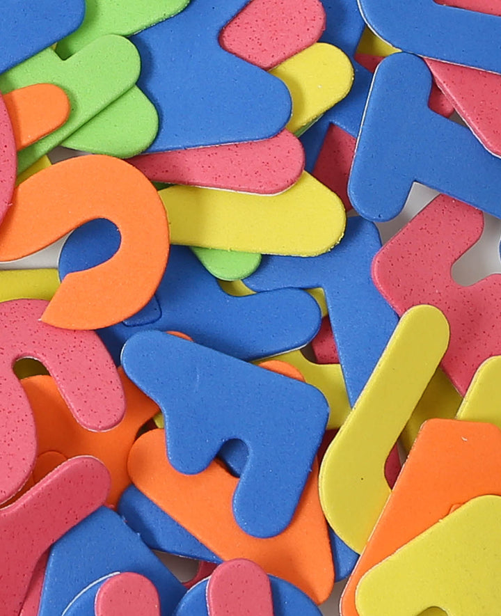 Foam rubber sticker ABC, ø 5 cm, 100 pcs.