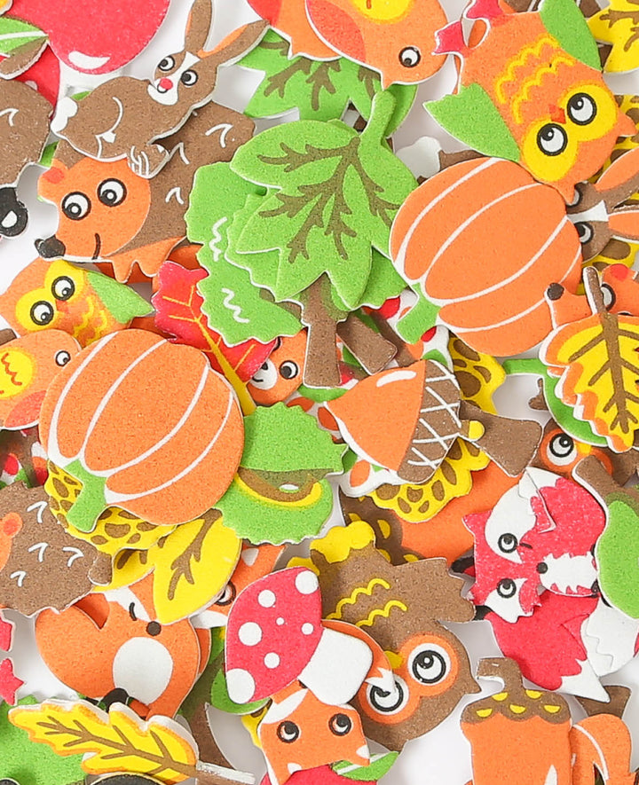 Foam Stickers Forest, ø 2-4.5 cm, 96 pcs.