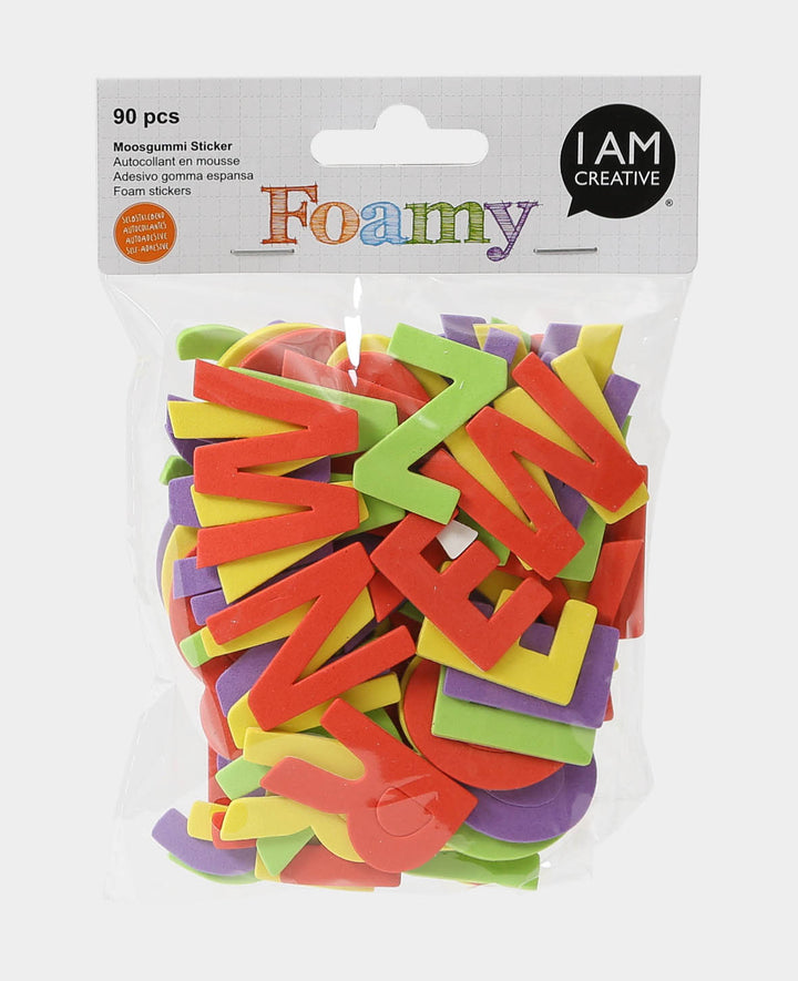 Moosgummi Sticker ABC, 3.7 x 3.2 cm, 90 Stk.