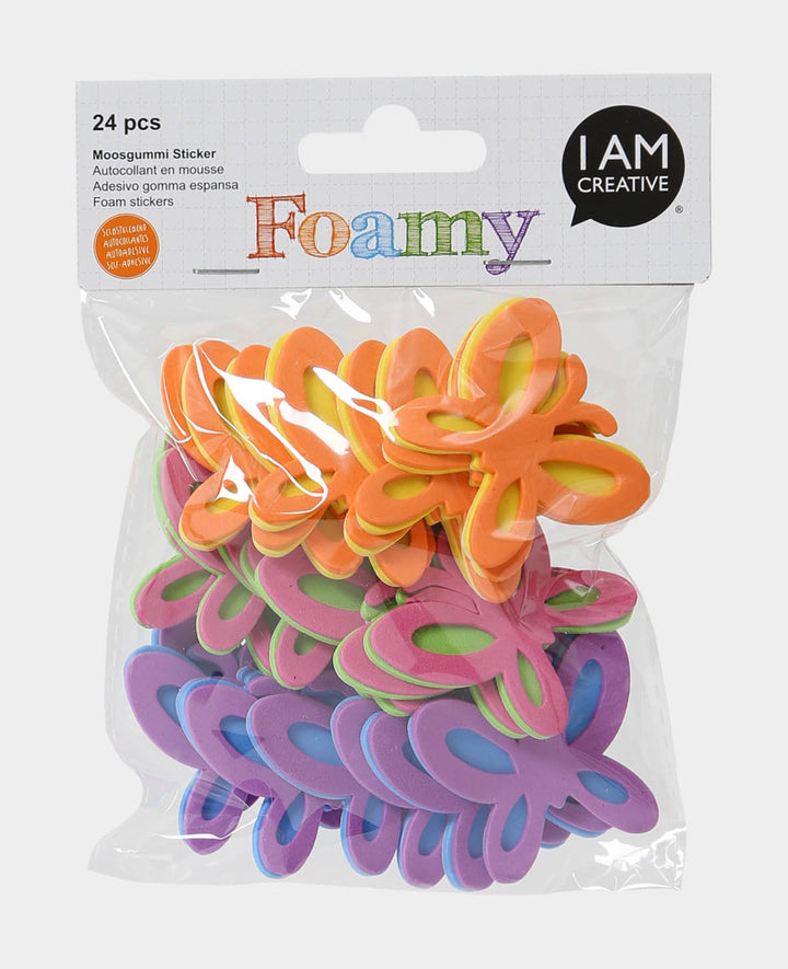 Moosgummi Sticker Schmetterlinge, 4.5 x 4 cm, 24 Stk.