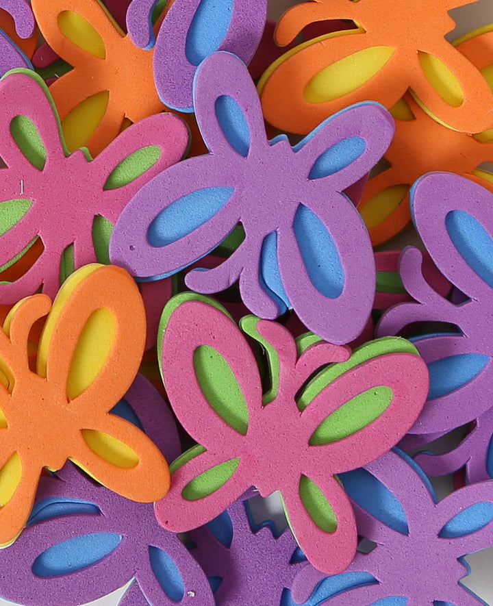 Moosgummi Sticker Schmetterlinge, 4.5 x 4 cm, 24 Stk.