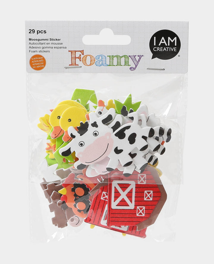 Moosgummi Sticker Bauernhof, 3.5-7 cm, 29 Stk.