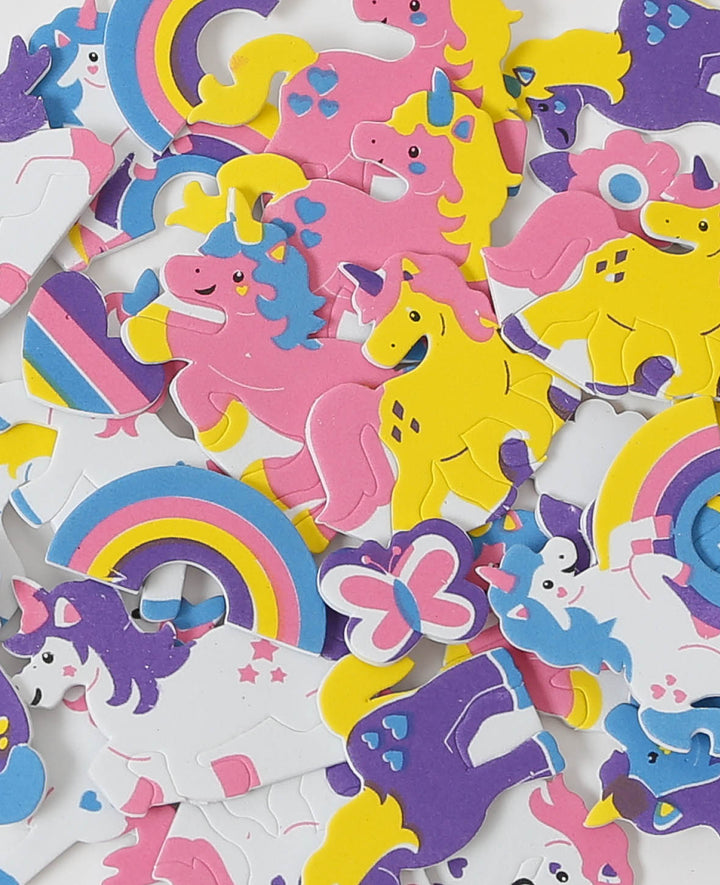 Moosgummi Sticker Einhorn, 4.5 x 6 cm, 28 Stk.
